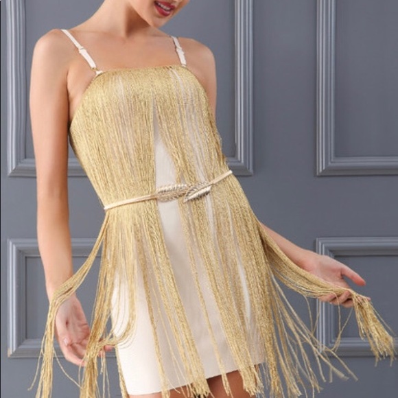 Dresses Gold Fringe Dress Poshmark